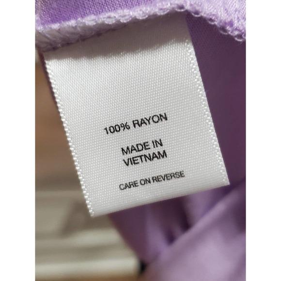 NY & C Women's Purple 100% Rayon Sleeveless Halter Neck Pleated Top Blouse XL - Picture 11 of 14